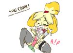  1boy 1girl animal_crossing anthro canine cum cum_on_face digital_media_(artwork) disembodied_penis dog duo ejaculation erection furry humanoid_penis isabelle_(animal_crossing) male male/female mammal nintendo oekaki oral penis r!p shih_tzu solo_focus video_games 