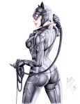 1_girl 1girl animal_ears armando_huerta ass batman:_arkham_city batman_(series) big_breasts bodysuit breasts cap catwoman covered_breasts dat_ass dc_comics female_only goggles hat high_resolution large_ass legs lips lipstick makeup nekomimi red_lips red_lipstick selina_kyle sideboob thighs whip