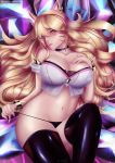 1female 1girl ahri ahri_(league_of_legends) alternate_version_available big_breasts blonde_hair breasts cat_ears choker ear_piercing earrings eyeshadow female_only fox fox_ear fox_ears fox_girl fox_tail gold_eyes gold_jewelry golden_eyes horny huge_breasts jewelry k/da_(league_of_legends) k/da_ahri latex latex_stockings league_of_legends looking_at_viewer panties patreon_username pink_lips riarfian solo_female stockings tails underwear undressing voluptuous