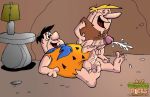  anal barney_rubble cum ejaculation fred_flintstone just_cartoon_dicks penis power_bottom reverse_cowgirl smile testicles the_flintstones yaoi 