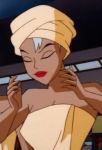 batman_(series) batman_beyond bobbi_blade_sommer cleavage closed_eyes dc dc_comics dcau female_human female_only shower_room towel towel_on_head