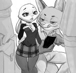 1girl 2016 anthro areola breasts canine dildo disney erect_nipples fox furry gif judy_hopps lagomorph male mammal monochrome nick_wilde nipples nude penetration pussy rabbit sex_toy sirdooblie vaginal vaginal_penetration white_background zootopia