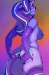 1girl anal anthro anus arnachy ass beads biting_lip breasts clothing cutie_mark equine evening_gloves friendship_is_magic furry gloves hair hand_on_butt horn mammal masturbation multicolored_hair my_little_pony nipples nude penetration sex_toy sideboob spread_butt spreading starlight_glimmer_(mlp) two_tone_hair unicorn