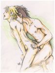  2boys anal eyeshield_21 gen_takekura human male male_only multiple_boys musashi nude yaoi yoichi_hiruma 