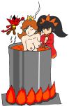  ashley breasts cooking cooking_pot eaten_alive erect_nipples mana_goblin nintendo nipples nude princess_daisy secret_of_mana warioware 