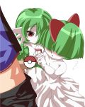  big_breasts chest_jewel creatures_(company) game_freak gardevoir gen_3_pokemon green_hair hair_over_one_eye imminent_fellatio nintendo pokeball pokemon pokemon_(anime) pokemon_(creature) pokemon_(game) pokemon_(species) ralts red_eyes simight 