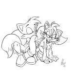 archie_comics fiona_fox mel_the_hybrid miles_"tails"_prower monochrome multiple_tails sega sonic sonic_team sonic_the_hedgehog tail