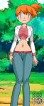 alluring blue_eyes clothed kageta misty misty_(pokemon) orange_hair pokemon pokemon_(anime) voluptuous zage_inc