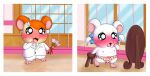  1girl bow clothed clothed_male_nude_female clothing deviantart embarrassed embarrassment enf exposed food fruit hamster hamtaro hamtaro_(series) humiliated humiliation male mammal onzeno panties pink_panties ribon-chan rodent silly strawberry sweatdrop topless underwear 