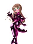  big_breasts bodysuit breasts brown_hair futanari green_eyes latex monvasa monvasa_(artist) sophia_esteed star_ocean star_ocean_till_the_end_of_time 