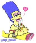  cum marge_simpson rage_grenade the_simpsons yellow_skin 