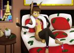 1girl absurd_res alcohol anthro bed beverage blackjack_(disambiguation) bow_tie casino champagne clothing detailed_background drake-rex food furry gabb gloves hair hair_bun hare hat high_res hotel_room inside lagomorph las_vegas legwear mammal money panties rabbit slim stockings top_hat underwear