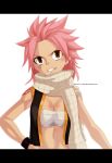 big_breasts breasts brown_eyes cleavage fairy_tail genderswap natsu_dragneel pink_hair smile