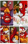  ball_suck big_penis canine comic eyewear fellatio fox furry goggles highres kiss knuckles_the_echidna licking male male/male mammal miles_&quot;tails&quot;_prower nearphotison oral penis red_penis sega sex sonic_boom speech_bubble sucking testicles tongue tongue_out 