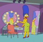 ass_up high_heels marge_simpson mirror_reflection nice_ass the_simpsons