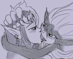 2_girls french_kiss kissing midna princess_zelda saliva the_legend_of_zelda the_legend_of_zelda:_twilight_princess tongue tongue_out ungulatr yuri