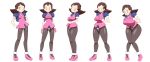 big_breasts breast_expansion breasts brown_hair capcom green_eyes hourglass_expansion kojiro-brushard kojiro-brushard_(artist) mega_man mega_man_legends rockman rockman_dash tron_bonne