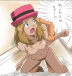 ash_ketchum pokemon pokemon_(anime) pokemon_xy satoshi_(pokemon) serena serena_(pokemon) tomo_tomo