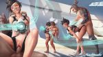  16:9_aspect_ratio 1girl 3boys anal anal_penetration anus artist_name ass bent_over big_breasts black_hair bottomless breasts doggystyle from_behind gameplay_mechanics gangbang gif goggles grin group_sex hanzo hanzo_(overwatch) harness held_up hetero hood looking_back mccree mccree_(overwatch) multiple_boys nachtmahr nipples no_socks nude orgy overwatch penis reaper_(overwatch) sex shoes short_hair sideboob smile solo_focus spiked_hair spread_legs straddling suspended_congress tattoo tracer_(overwatch) uncensored upright_straddle vaginal 