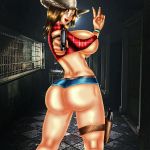  ass ass_focus big_ass big_breasts breasts claire_redfield devilmaycrydant resident_evil resident_evil_revelations_2 v 