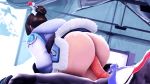 1boy 1girl 3d animated ass big_ass brown_hair fat_ass gif girl_on_top glasses hair_bun hair_ornament hair_stick hentai loop male/female mei-ling_zhou mei_(overwatch) overwatch penis reverse_cowgirl_position sex soldier:_76_(overwatch) soldier_76_(overwatch) solo_focus uncensored vaginal