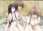  1boy 1girl 2girls aika_kiryuu amano_yuuma art artist_request babe big_breasts black_hair blush breasts fallen_angel fingering hair harem high_school_dxd hyoudou_issei issei_hyoudou kiryuu_aika large_breasts long_hair looking_at_another moaning multiple_girls nipples nude raynare sex short_hair smile 