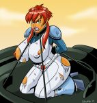  big_breasts bondage breasts glassfish kiva kiva_andru megas_xlr nipples torn_clothes 