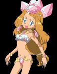 1girl brown_hair cosplay diancie earrings female female_only human human_only looking_at_viewer pokemon pokemon_(anime) pokemon_xy serena serena_(pokemon) solo_female standing