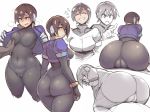 aile ass big_ass breasts bubble_butt mega_man_zx megaman multiple_girls nipples zako