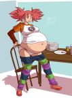 axel-rosered big_breasts breasts iroaya_madoi madoi_iroaya mega_man mega_man_battle_network mega_man_nt_warrior pregnant rockman rockman_exe