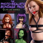  black_widow bondage commander_shepard drew_gardner_(artist) emma_watson femshep gamora guardians_of_the_galaxy harry_potter hit-girl kick-ass marvel marvel_comics mass_effect natasha_romanoff photorealistic realistic rope_bondage rope_harness scarlett_johansson 