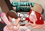  2_girls 2boys 2girls blargsnarf bottomless cover_page fellatio gravity_falls mabel_pines oral truth_or_dare wendy_corduroy 