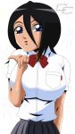  big_breasts black_hair bleach blue_eyes breasts crosscutter rukia_kuchiki 