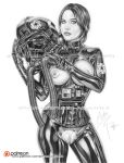 1girl actress armando_huerta big_breasts bodysuit breasts celeb felicity_jones female female_only helmet jyn_erso long_hair monochrome nipples pussy rogue_one:_a_star_wars_story solo star_wars