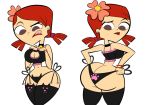  big_ass big_breasts bra braided_hair breasts bubble_butt cartoon_network codykins123 dat_ass hourglass_figure huge_ass light-skinned_female panties red_hair red_lipstick redhead stockings thick_ass thick_legs thick_thighs total_drama_island zoey_(tdi) 