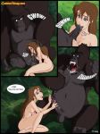 artist_name breasts cartoonvalley.com comic copyright_symbol disney eyebrows gorilla hair_between_eyes helg_(artist) jane_porter jpeg_artifacts kerchak penis tarzan testicles text watermark web_address web_address_without_path