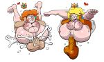 anal bbc big_breasts big_penis big_testicles breasts cricket-inc full_nelson nintendo nipples penis princess_daisy princess_peach pussy saliva super_mario_bros. testicles thegeckodemon