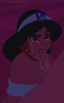 1boy 1girl aladdin_(series) black_hair brunette crying disney fellatio female inusen long_black_hair long_hair male male/female oral oral_sex penis penis_in_mouth princess_jasmine tagme tears