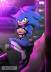 1girl 1girl absurd_res anthro bdsm bondage bondage_gear bound clothing crossgender detailed_background digital_media_(artwork) eulipotyphlan footwear full-length_portrait furry hedgehog high_heels high_res mammal nude office_lady pikative portrait shoes sonic_the_hedgehog sonic_the_hedgehog_(series)