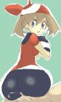 1girl ass bandanna big_ass brown_hair bukkake buttjob cum cum_on_ass dat_ass ejaculation from_behind gif grinding haruka_(pokemon) hotdogging huge_ass may may_(pokemon) penis pokemon rubbing solo_focus