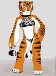 1girl 2016 anthro clothed clothing dreamworks feline fur furry kung_fu_panda looking_at_viewer mammal master_tigress orange_fur sirzeba smile tiger white_fur