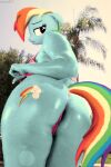 blue_fur female_only friendship_is_magic furry furry_female furry_only my_little_pony otarlette rainbow_dash roussil97