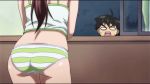 1girl anime bedroom bent_over bottomless chibi ecchi panties screenshot sora_no_otoshimono window