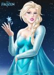 big_breasts breasts cleavage disney elsa frozen_(movie) idarkshadowi_(artist) snowflake