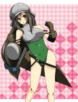 alexandrian_knight alexandrian_soldier armor belt black_eyes black_hair breasts cosplay female final_fantasy final_fantasy_ix garnet_til_alexandros_xvii gloves helmet kasetsu leotard long_hair shield solo