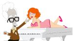  american_dad breasts gina_(american_dad) glasses gp375 nipples red_hair roger_(american_dad) 