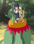  bikini blush breasts corruption dazed elmonais empty_eyes female_only femdom femsub green_hair hair honey kujikawa_rise large_breasts long_hair monster_girl open_mouth persona_4 plant_girl shirogane_naoto short_hair tentacles twintails 