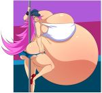 ass big_ass big_breasts breasts final_fight marrazan poison_(final_fight) pregnant street_fighter stripper stripper_pole