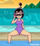 big_breasts breasts danny_phantom freeman2 one-piece_swimsuit samantha_manson swimsuit