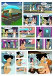  amy_wong comic futurama nude philip_j._fry purple_hair sauna spider-matt text turanga_leela 